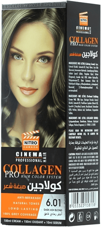 Nitro Canada Collagen Pro Hair Color, 6.01 Dark Ash Blond - Image 1