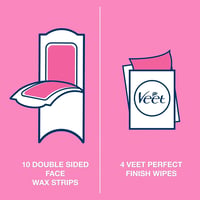 Bundle Of 3 (Veet Easy-Gel Wax Strips for Face - 20 Wax Strips and 4 Perfect Finish Wipes) - Image 7