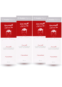 محلول افالون افوجين  5% مينوكسيديل لمنع تساقط الشعر وتعزيز نمو الشعر ( مجموعة من 4 عبوات) - صورة 1