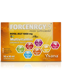Forcenrgy-S Royal Jelly + Multivitamins 10 Orange Drinkable Vials - Image 1