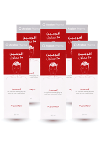 محلول افالون افوجين  5% مينوكسيديل لمنع تساقط الشعر وتعزيز نمو الشعر ( مجموعة من 6 عبوات) - صورة 1