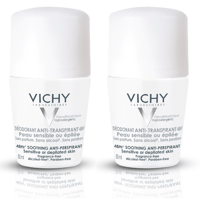 Bundle Of 2 Vichy, Roll-On Deodorant, 48 - Hour Antiperspirant, for Sensitive & Depilated Skin- 50 Ml - Image 1