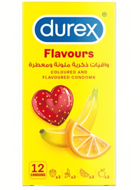 Durex Coloured and Flavoured Condoms for Men - 12 Pieces - Image 1