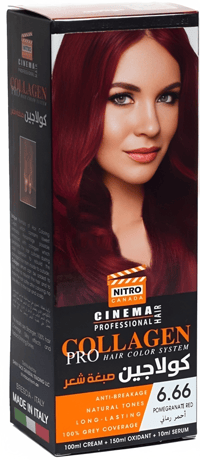 Nitro Canada Collagen Pro Hair Color, 6.66 Pomegranate Red - Image 1