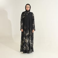 شيفون طباعه اسود - Image 1