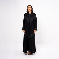 Striped Crepe  with Lace - Image 2