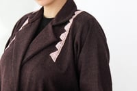 صوف كشمير بني/عنابي - Image 7