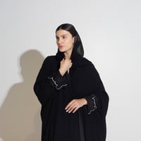 شيفون اسود مع شك - Image 4