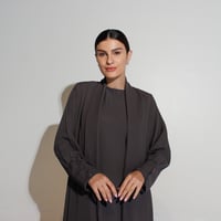 كريب حرير عملي بني - Image 6