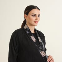 حرير مغسول اسود مع شك ترتر - Image 1