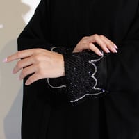 شيفون اسود مع شك - Image 5