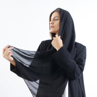 كريب حرير اسود مع شك - Image 5