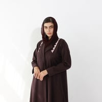 صوف كشمير بني/عنابي - Image 6