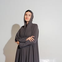 كريب حرير عملي بني - Image 5