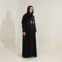 حرير مغسول اسود مع شك ترتر - Image 3