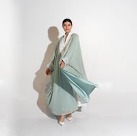 شيفون اخضر فاتح مع شك - Image 2