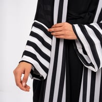 Black and white striped chiffon - Image 5
