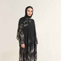 شيفون طباعه اسود - Image 3