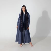 لينن كحلي مع تطريز يدوي - صورة 2