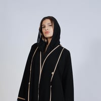 كريب حرير اسود و بيج - Image 6