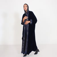 مخمل كحلي مع شيفون  - Image 6