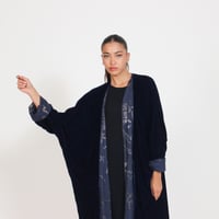مخمل كحلي مع شيفون  - Image 7