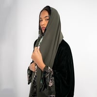 مخمل شيفون زيتي - Image 4