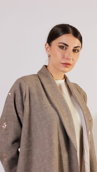 صوف مقلم بيج - Image 5