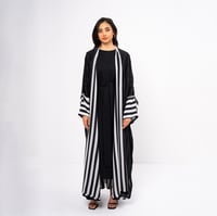 Black and white striped chiffon - Image 2