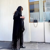 مخمل اسود مع شيفون  - Image 1