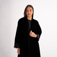 مخمل اسود مع شك هندي - Image 6
