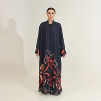 شيفون طباعه كحلي - Image 2