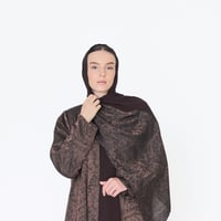 شيفون مشجر بني - Image 4