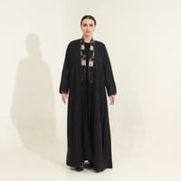 حرير مغسول اسود مع شك ترتر - Image 4