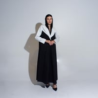 بليزر اسود و ابيض مقلم - Image 5
