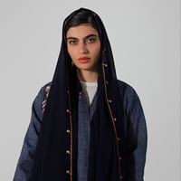 لينن كحلي مع تطريز يدوي - صورة 7