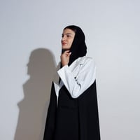 بليزر اسود و ابيض مقلم - Image 6