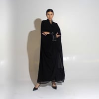 شيفون اسود مع شك - Image 8