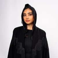 Striped Crepe  with Lace - Image 5