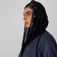 لينن كحلي مع تطريز يدوي - صورة 8