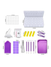 طقم أدوات لوحة الكريستال 56 قطعة  - صورة 3