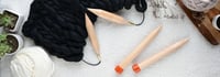 سنارات تريكو دائري خشبي بسلك مرن ماركة knit pro - صورة 2
