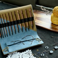 طقم سنارات دائري  كروشيه تونسي  خشبي ماركة  knit pro - صورة 6
