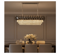 نجف مودرن فضي E14*10L قطر 80*30 سم  ضمان سنتين  - صورة 2
