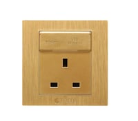 فيش ثلاثي مع منفذ يو اس بي USB لون ذهبي هادئ- ضمان 25 سنة - صورة 1