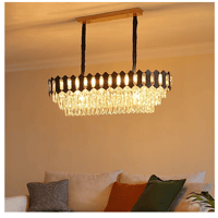 نجف مودرن قطر 1000*350 ملم اسود مع ذهبي E14*14L ضمان سنتين  - صورة 2