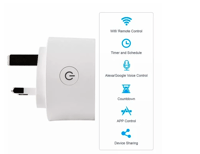 فيش تحويلة ثلاثي ذكي ابيض متنقل تحكم عن بعد WiFi سهل الاستخدام يعمل باللمس تحكم بالجوال متوافق مع اليكسا وجوجل هوم ضمان سنتين  - صورة 2