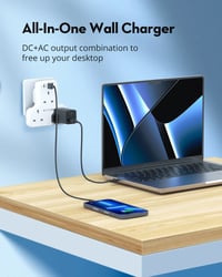 شاحن جداري راف باور بايونير 3 مداخل طاقه ثلاثيه مع منفذين USB ومنفذ تايب سي بتقنية PD بقوة 20 واط - صورة 8