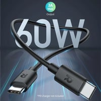 سلك راف باور من تايب سي الى تايب سي 2 متر - اسود - صورة 3
