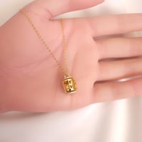 سلسال فضة مطلي بالذهب عيار 18 قيراط - صورة 3